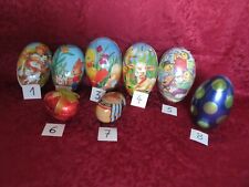 1x zweiteiliges Osterei, Pappe oder Metall, AUSWAHL aus 8 Stück