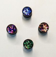 1 Paar Fake Plug Tunnel Edelstahl Ohrpiercing Ohrstecker Ice Crystal Effekt