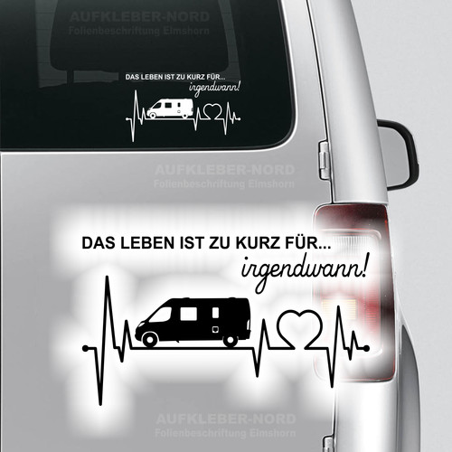 Herzschlag wohnmobil bus 20cm - herzschlag,