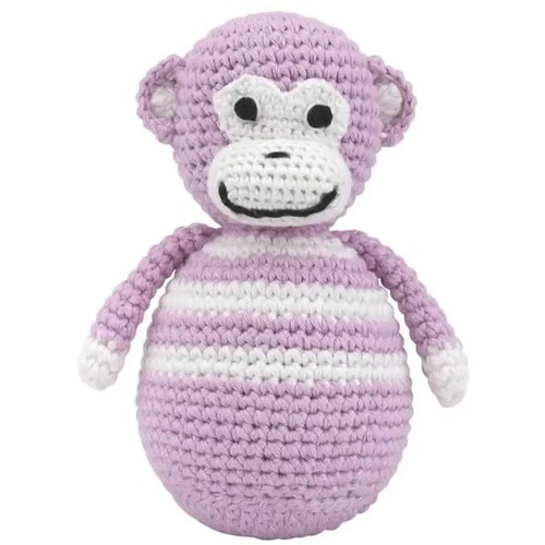 Stehaufmännchen affe rosa - affe,