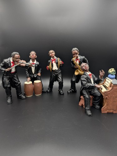 Vintage jazz band figuren set - vintage,