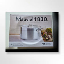 Mauviel 1830 Kochtopf mit Glasdeckel 24cm 5.7L Alle Herdarten Edelstahl