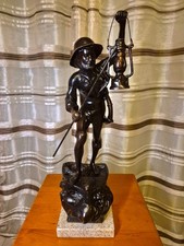 Bronze Figur der Seemann im Sturm von VIRGILE MOREY, antik , 54 cm und 9 kg