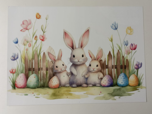 Fensterbild hasenfamilie - fensterbild,