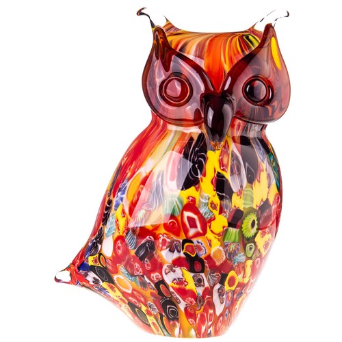 Glasfigur murano stil eule - glasfigur,