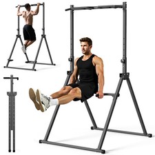 Faltbar Power Tower Dip Station Klimmzugstange Höhenverstellbar Trainingsgerät
