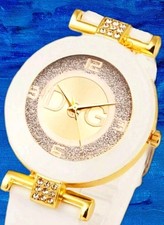 Damen Quarz Uhr?Damen Armbanduhr Weiß Gold Strass Quarzuhr Damen Schmuck  