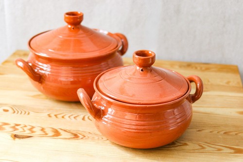 Handmade clay cooking - clay, with