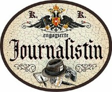 Nostalgieschild "Journalistin"