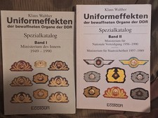 Walther Uniformeffekten der bewaffneten Organe der DDR Spezialkatalog Band 1+2