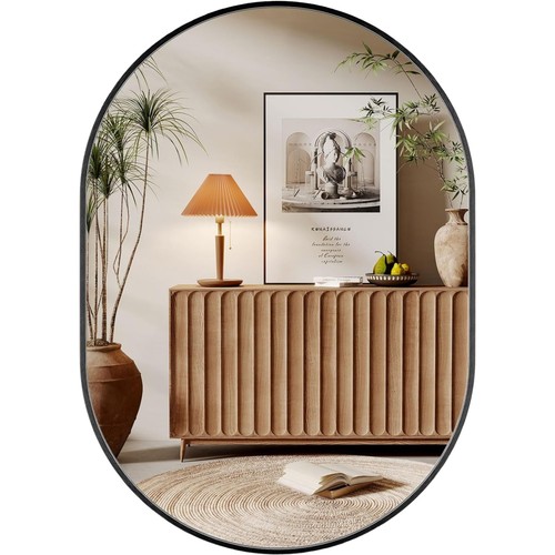 Wandspiegel schwarz 50x70cm - wandspiegel,