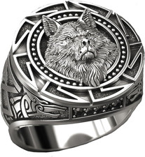 Herren ring edelstahl viking - edelstahl,