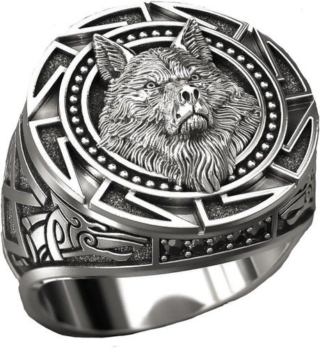 Herren ring edelstahl viking - herren,