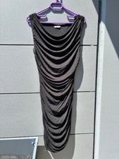 H&M Kleid schwarz gerafft Wasserfall Gr M (38/40) wie neu