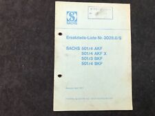 Ersatzteilliste Sachs 501 /4 AKF BKF April 1973 Miele Hercules DKW Göricke