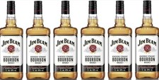 Jim Beam Kentucky Straight Bourbon Whiskey 40% 1,0 l. Flasche (6er Packet)