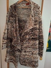 MISSONI dicke Strickjacke mit Kaschmir Braun-Beige-Melange S 36/38/40 NP.1550