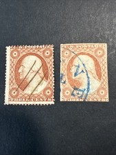 US Scott #26 And #11 With Blue