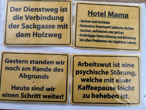 Stück sprüche schilder - stück,