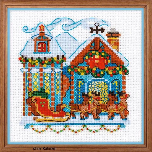 Riolis kreuzstich set hütte - riolis, "hütte