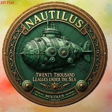 Blechschild rund U-Boot