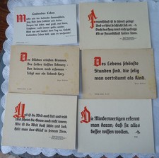 6 Sprüche Karten in