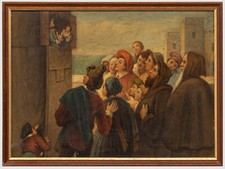 Ölgemälde - Kasperletheater - Frühes 20. Jahrhundert