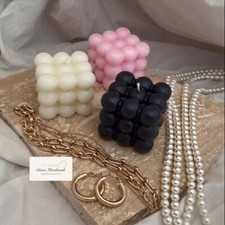 3 Bio und Vegane Candle Bubble Cube (Rapswachs)