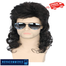 Elastische Mullet-Perücke | 80er-Jahre-Style | Karneval