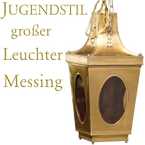 Hängelampe messing jugendstil - messing,