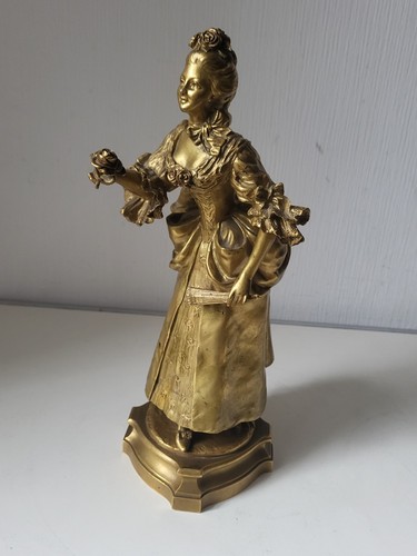 Bronzefigur vergoldet ernest - bronzefigur,