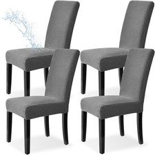 Stuhlhussen 4Er Set,Stretch Stuhlüberzug Waschbar Stuhlbezug Elastische Abnehmba
