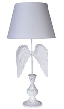 Tischlampe Engelsflügel Weiss Lampe Shabby Chic Leuchte Flügel Engel Dekolampe