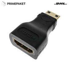 HDMI auf mini HDMI Adapter Typ A Buchse zu Typ C Stecker Vergoldet 24K Premium