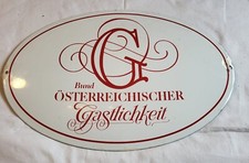 Werbeschild Emaille Schild  Bund Österreichischer Gastlichkeit
