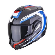 Scorpion EXO-TECH EVO Carbon Cosy Helm (Schwarz/Blau/Rot) Gr: M (57)