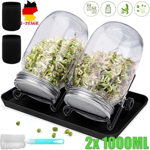 2er set sprossenglas keimglas - sprossenglas,