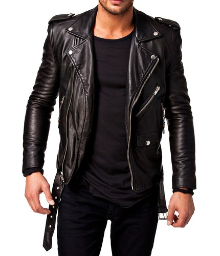 Herren lederjacke schwarz - herren,