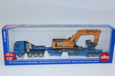 Siku 1847 Schwertransporter mit Tiefbettauflieger + Bagger Liebherr 1:87 NEU OVP