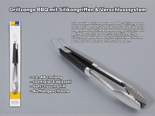 Grillzange 44cm edelstahl - grillzange, bbq