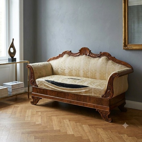 Antikes sofa walnuss stoff - sofa,