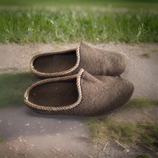 Vintage/Retro Filz-Hausschuhe unisex circa Gr. 42