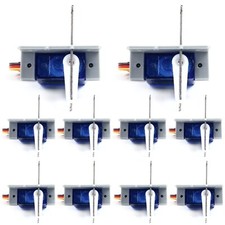 10 x Servo Weichenantrieb - Spur 0, H0, TT, N, Z - Servoantrieb Unterflur - SG90