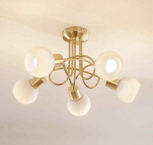 Lindby deckenlampe glas metall - glas,