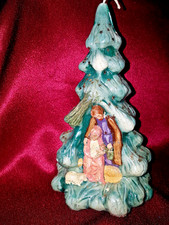 Schmuck-Kerze "Weihnachten" Weihnachtsbaum Krippenmotiv