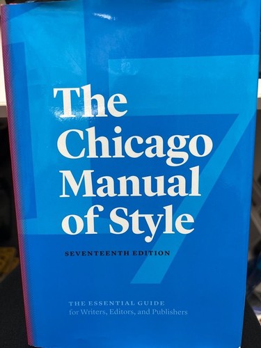 The chicago manual - manual, style