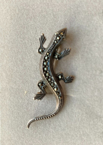 Anstecknadel eidechse silber - anstecknadel,,