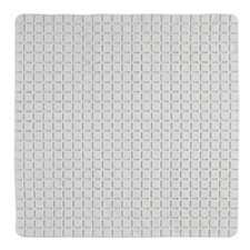 Tappeto Mosaico Quadratische Anti Rutschmatte aus PVC weiß 54x54cm Duschmatte