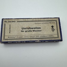 Rudolf Flume Nr. 66846 Unruhwellen für große Wecker Uhrmachernachlass#15