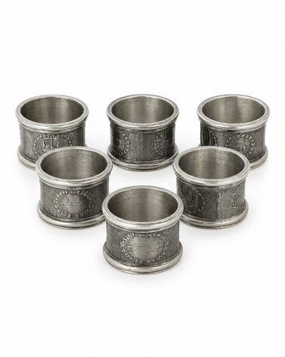 Vintage serviettenringe - 6x,
